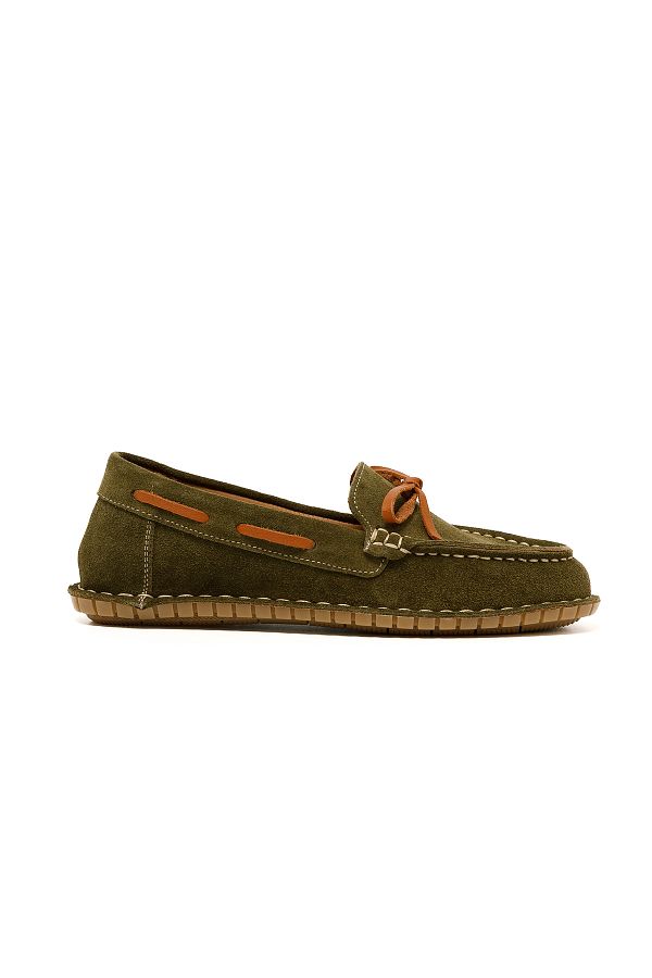 John May-Women / Girls Oxford (Classic) Rc-25Y-178-M-Shay John May Khaki Suede 1