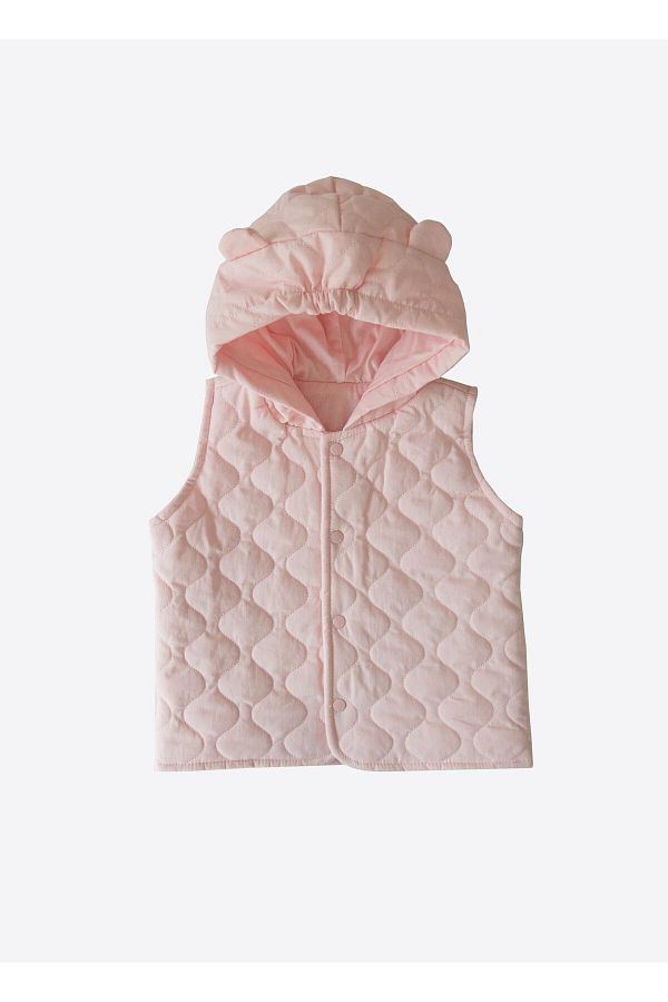 kitikate-Quilted Vest Pink 1