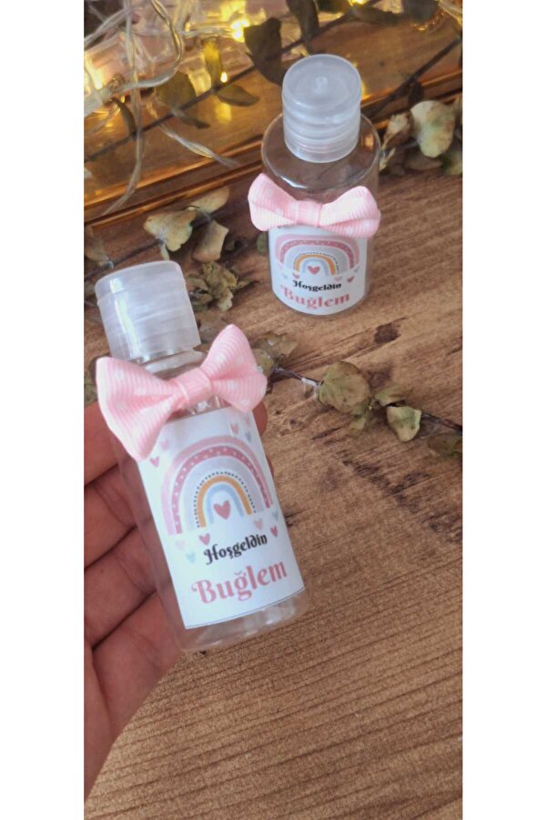 sevgiliatolyemm mutluluk getirmesi dileğiyle Süslemeli Hediyelik Kolonya Şişesi (boş Şişe Kolonyasız ) 5 Adet Doğum Günü Mevlüt Bebek Hediyelik