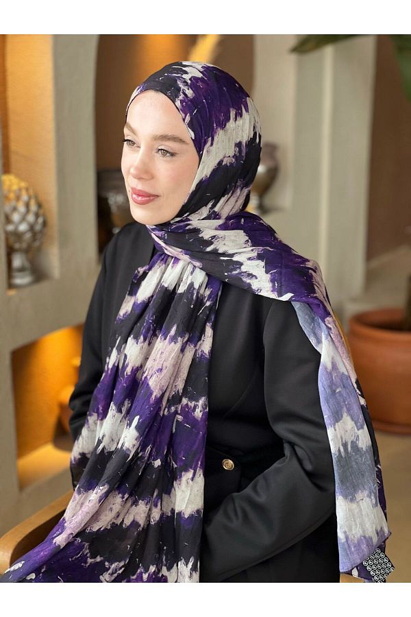 Modakaşmir-Spring Rhythm Pattern Bamboo Shawl 1