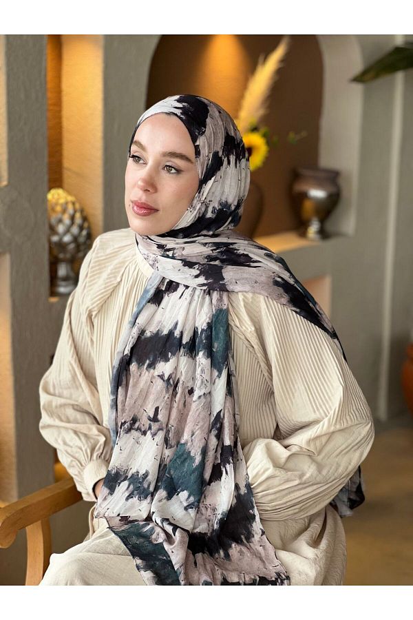 Modakaşmir-Spring Rhythm Pattern Bamboo Shawl 1