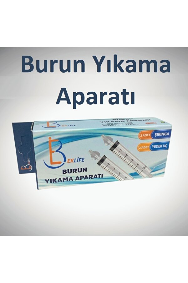 BekLife Burun Yıkama Kiti 2 Adet Şırıngalı Burun Aspiratörü Bebek Burun Temizleme Aparatı 2x Silikon Uç