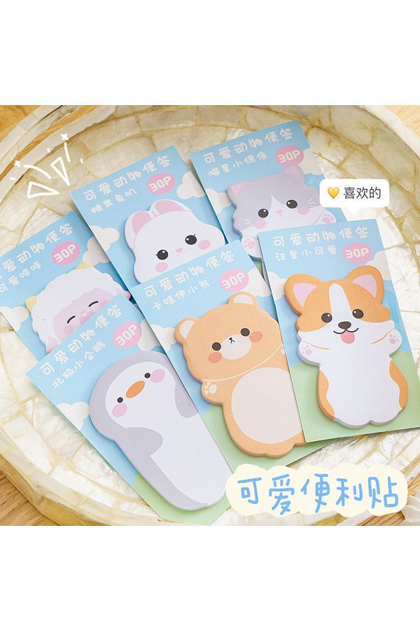 Choice-6 pcs mixed 6 pcs/lot Kawaii Cartoon Penguin Rabbit Animals Memo Pad Sticky Notes Memo Notebook N Ti 1