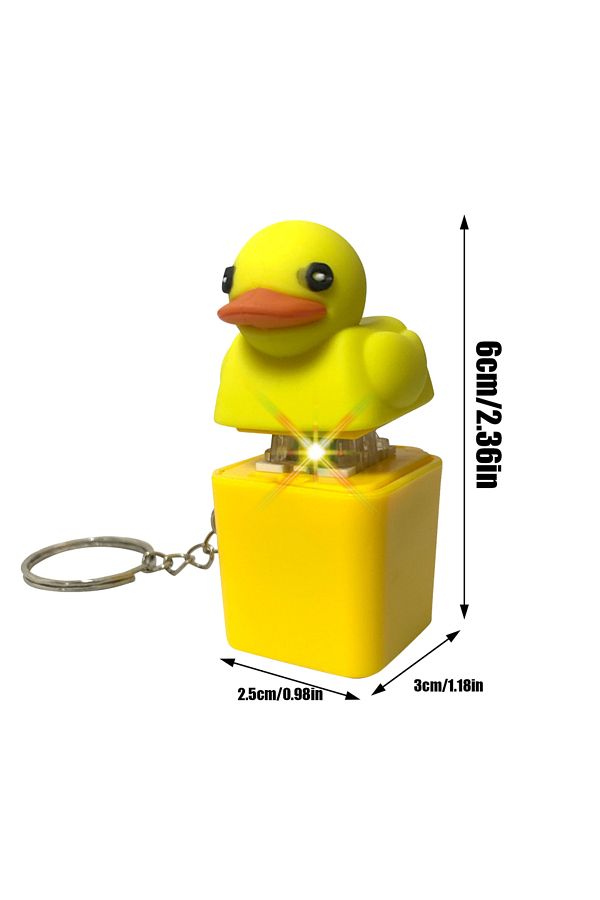 Choice-2pcs Quacky Duck Keyboard Fidget Toys Keychain Keyboard Decompression Toys Finger Button Clicker Sen 1