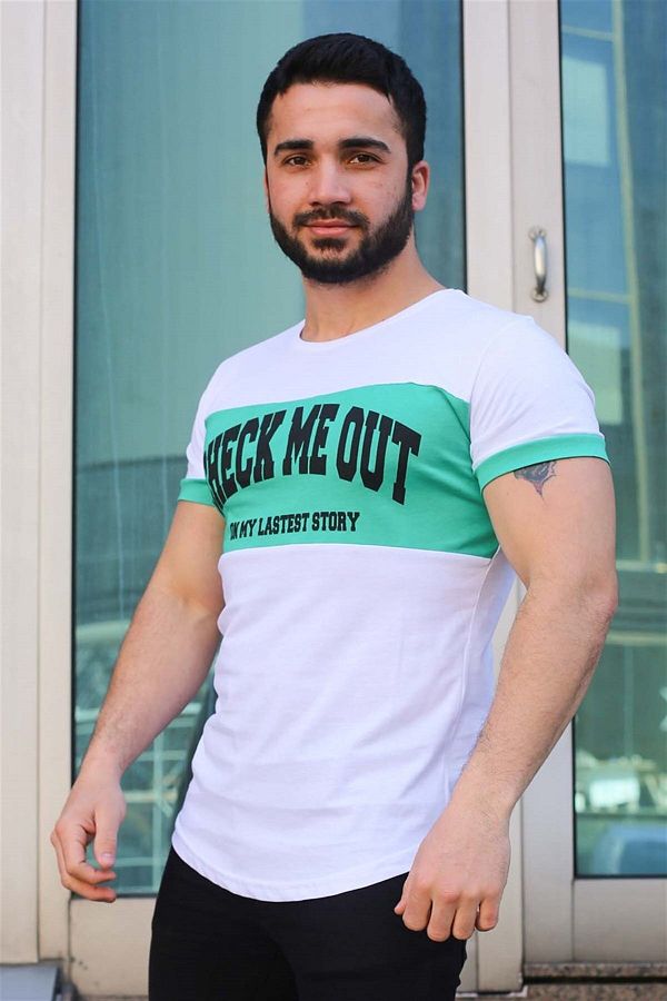 Madmext-Tricou alb cu imprimeu 3013 1