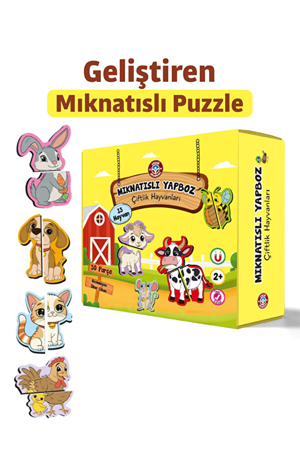 Çocuk Akademi Çocuk Akademi Mıknatıslı Puzzle Serisi Çiftlik Hayvanları