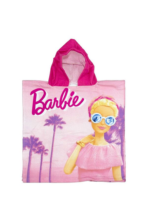 Barbie-Children's poncho towel, 50x100 cm, multicolor, Barbie 1