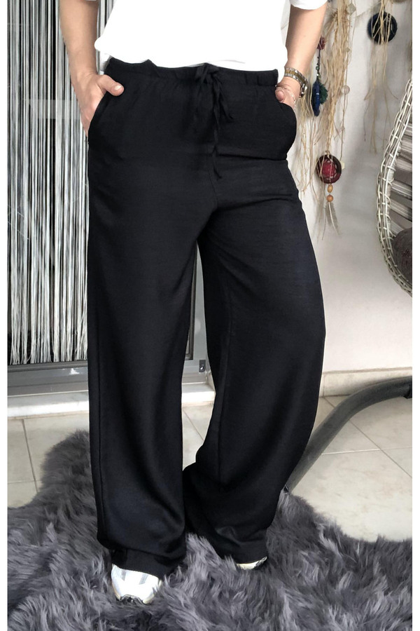 Dila Butik-Ayrobin Linen Trousers with Elastic Waist 1