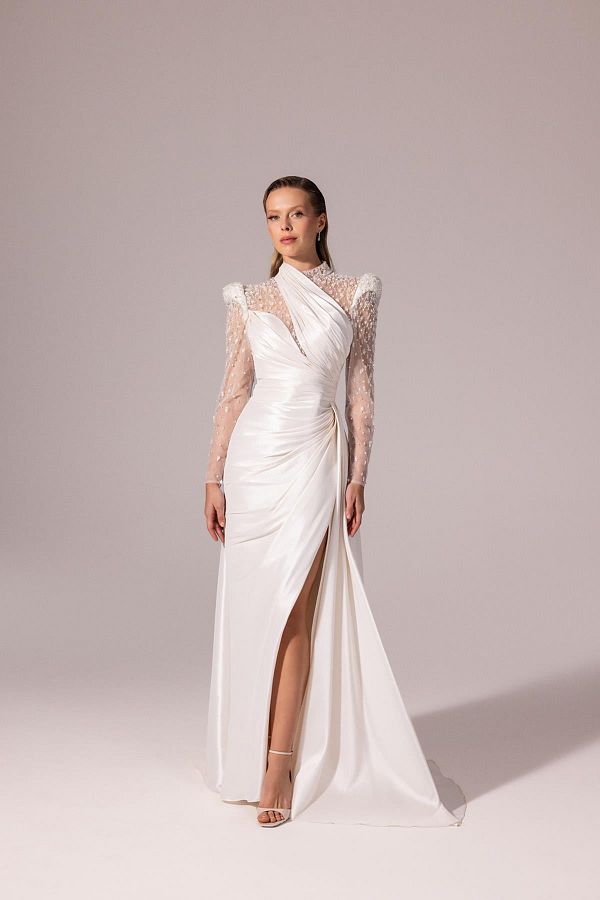 Kenzel-Full Size Embroidered Puffy Long Evening Dress 1