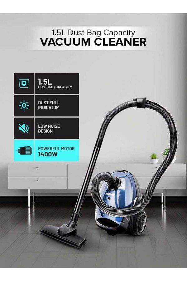 Geepas-مكنسة كهربائية من جيباس مع شفط قوي، تصميم منخفض الضوضاء، مؤشر امتلاء الغبار، خرطوم مرن، P 1