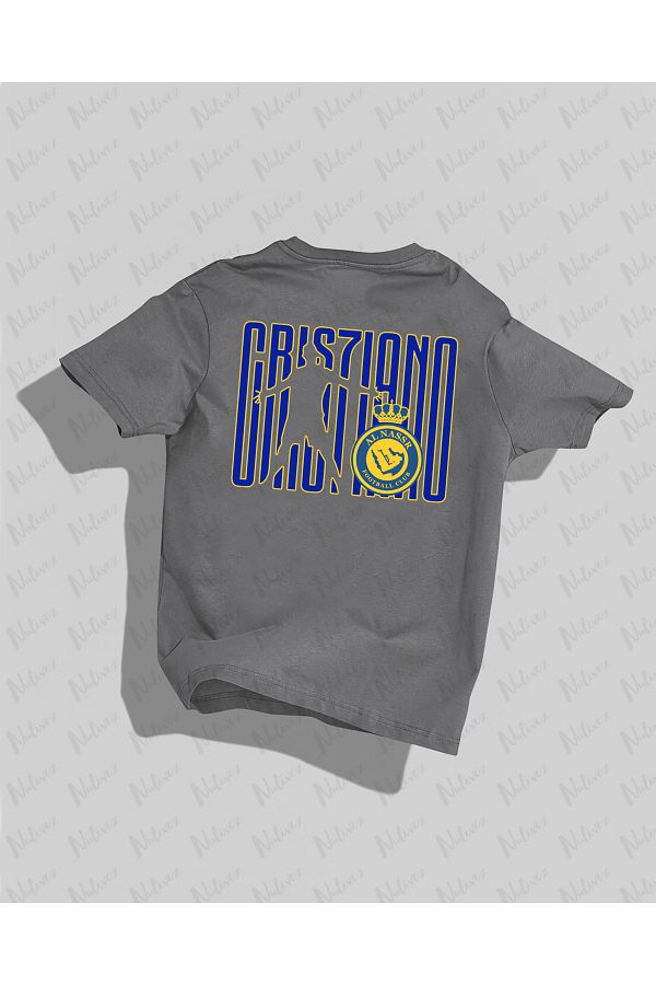 Nulivez-Cristiano Ronaldo Al-Nassr Design Back Printed High Quality Compact Unisex Oversize T-Shirt 1
