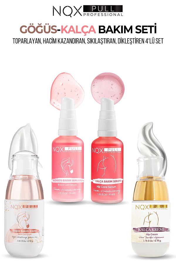 NQX PULL-Breast Lifting and Plumping Effect, Shaping, Stretch Mark Removal, Firming Set of 4 1