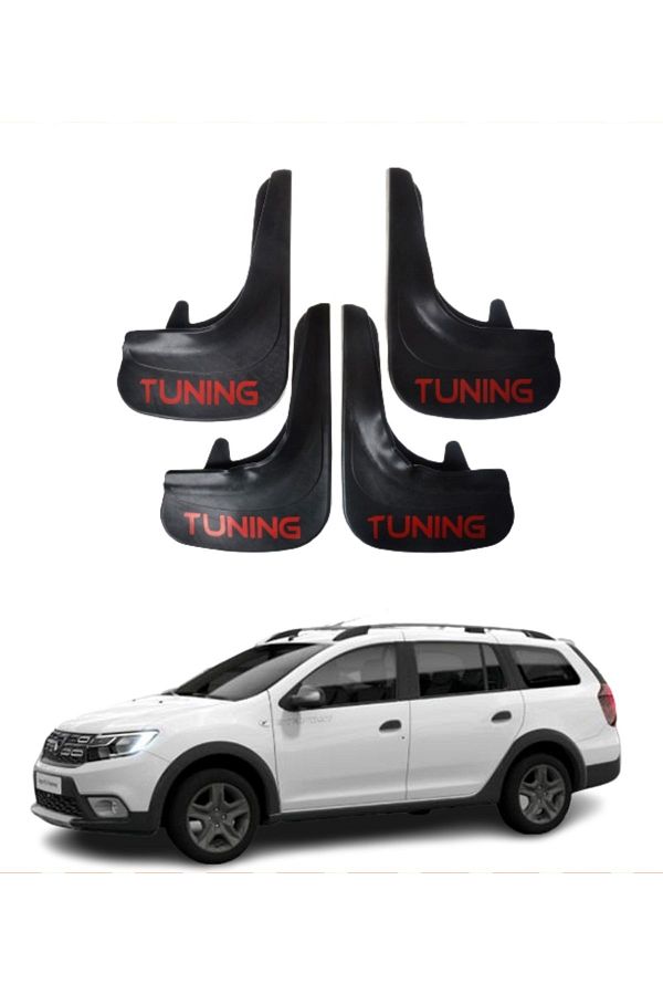 SONİKON LİNE-Dacia Logan Mcv Tuning Written 4-Piece Dust Cover Mudguard Mudguard Compatible with All Cases Modified 1