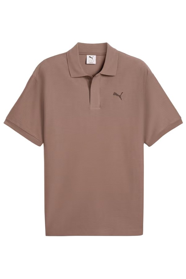 Puma Premium ess jacquard soft touch breathable fabric non-curling collar t-shirt polo collar t-shirt