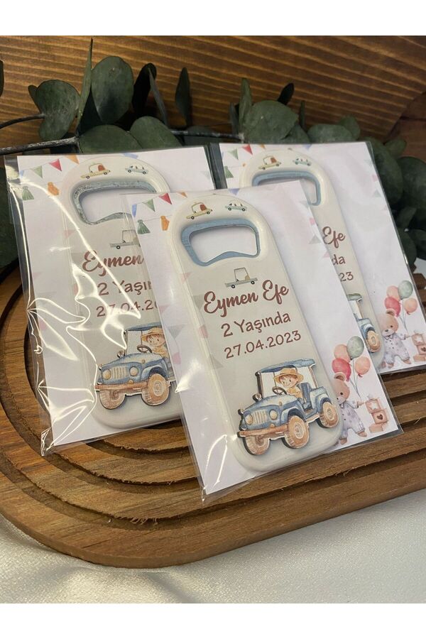 Gizem Graphic Araba Temalı Erkek Bebek Açacak Magnet 20'li Paket