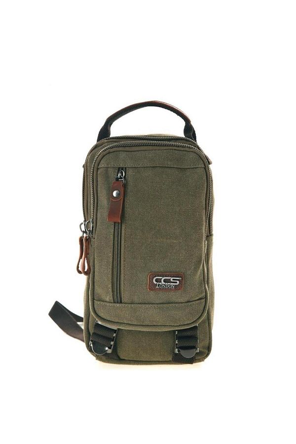 ÇÇS-Ççs London 31184 Canvas Cross Shoulder Bag Green 1