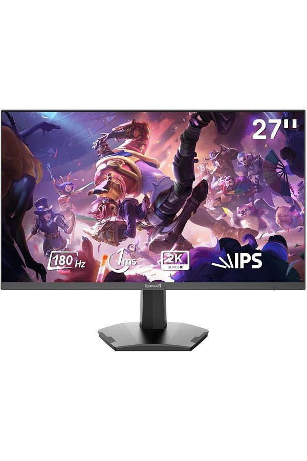 REDRAGON-Opal GM27X5QIPS 27" QHD 180Hz 1ms IPS Gaming Monitor with FreeSync – Black & Red 1