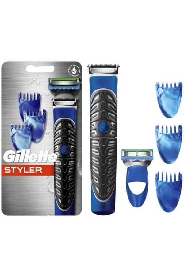 Gillette-Styler, 1 Beard Trimmer for Men with 1 ProGlide Razor Blade Refill, 1 Battery, 3 Comb Attac 1