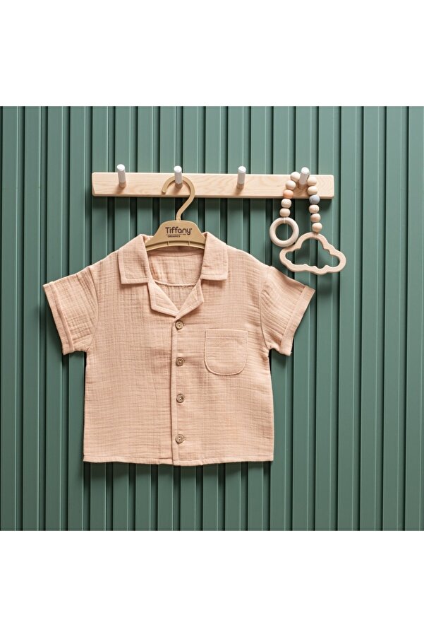 Tiffany Baby Bebek Müslin Theme Kısa Kol Gömlek 26093