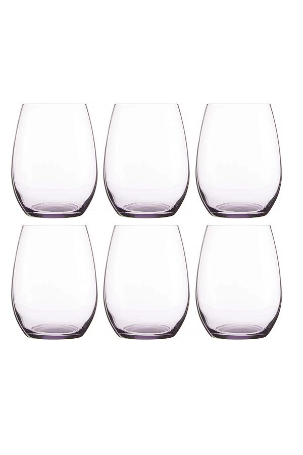 Hanedanev-720725   Amber Purple Colored 6-Piece Soft Drink Glass 570Cc Purple 6-Piece Glasses 1