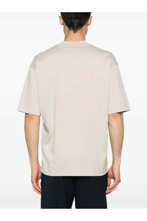 Tシャツ・カットソー EMPORIO ARMANI Men T Shirts EM001026 AF13669M1054 Beige Emporio Armani Deluxe Viscose T-Shirt Sand SM (US 39