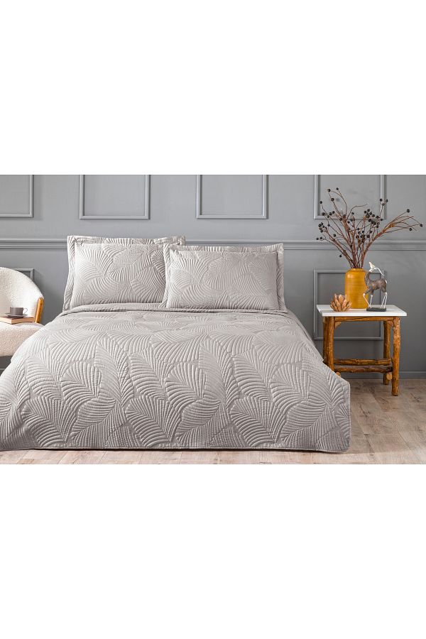 Linens-Leaf Mink Single Bedspread Set 1