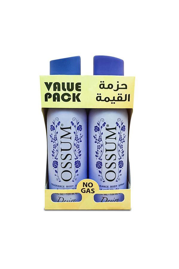 Ossum-BODY SPRAY DESIRE 2PC VALUE PACK 120ML X 2 1