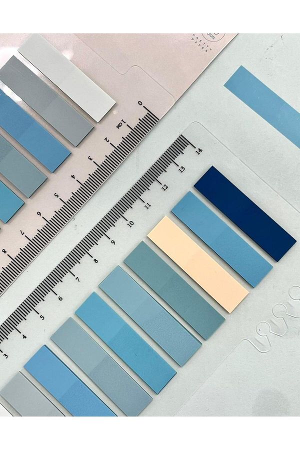 Mu Art Ahşap-Mrt Ship Shop Blue Shades in 10 Different Colors Transparent Index with Colored Ruler Art 871301 1