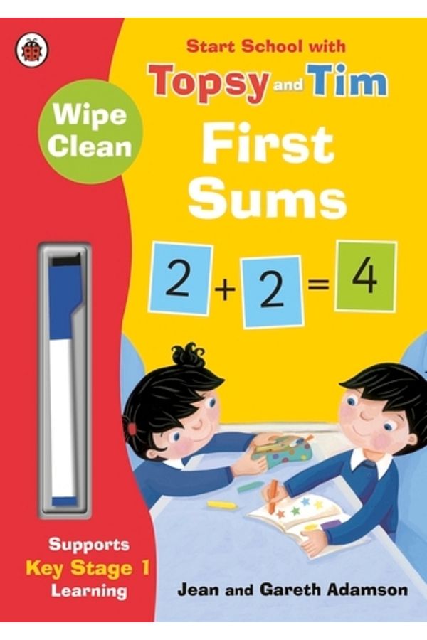 Penguin Random House-Wipe-Clean First Sums: Start School with Topsy and Tim 1