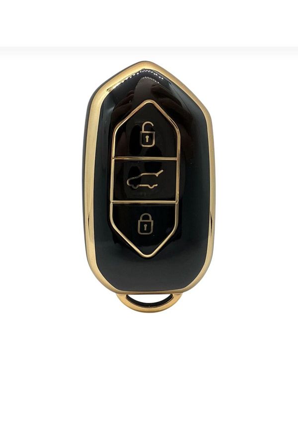 Luxe Aksesuarr-Togg T10X 3 Button Protection Key Controller Nano Silicone Case Black Gold 1