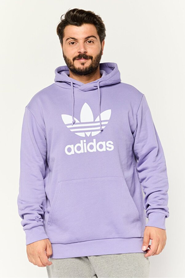 adidas Men Sportswear Fit Long Sleeves Outdoor Sweatshirt, Purple
