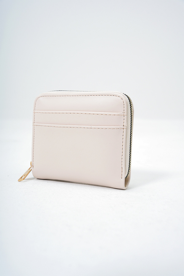 Trend Alaçatı Stili-Women's Ecru Faux Leather Zippered Stylish Soft Leather Wallet with Card Compartment Alc-X14083 1