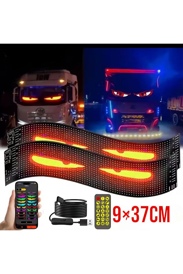 beemen-Matrix Devil Eye Sliding Led Panel Sign Remote Control Design Via Phone 37cm 1