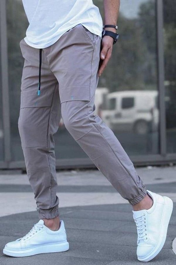 Madmext-Ανδρικό παντελόνι Basic Mink 5412 1
