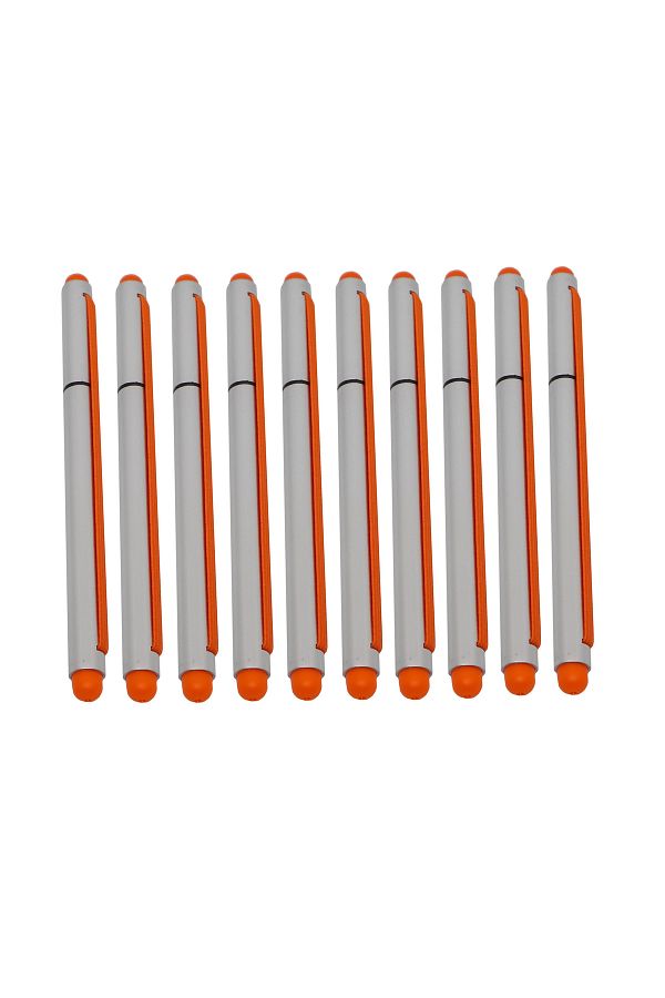 G Golden Case-Set of 10, 2 in 1 Stylus with Cap and Elastic, Orange 1