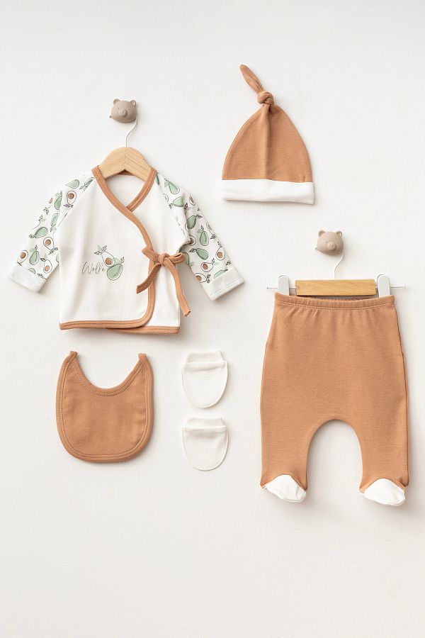 yukobaby bebeğiniz için en doğalı-Baby Avocado 5-Piece Newborn Hospital Release Zibin Set W785 1