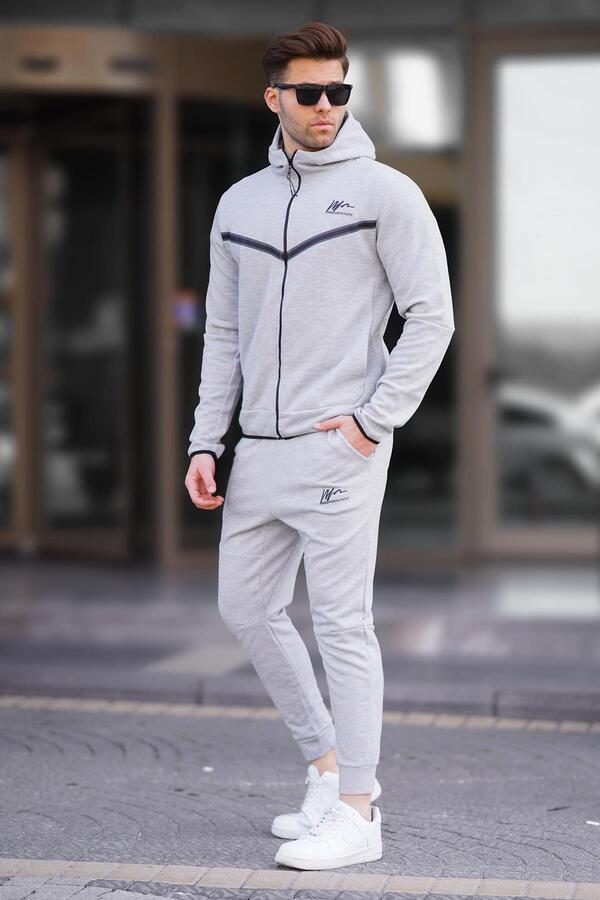 Madmext-Ανδρική αθλητική φόρμα Grimelange Hooded Jogger 5673 1