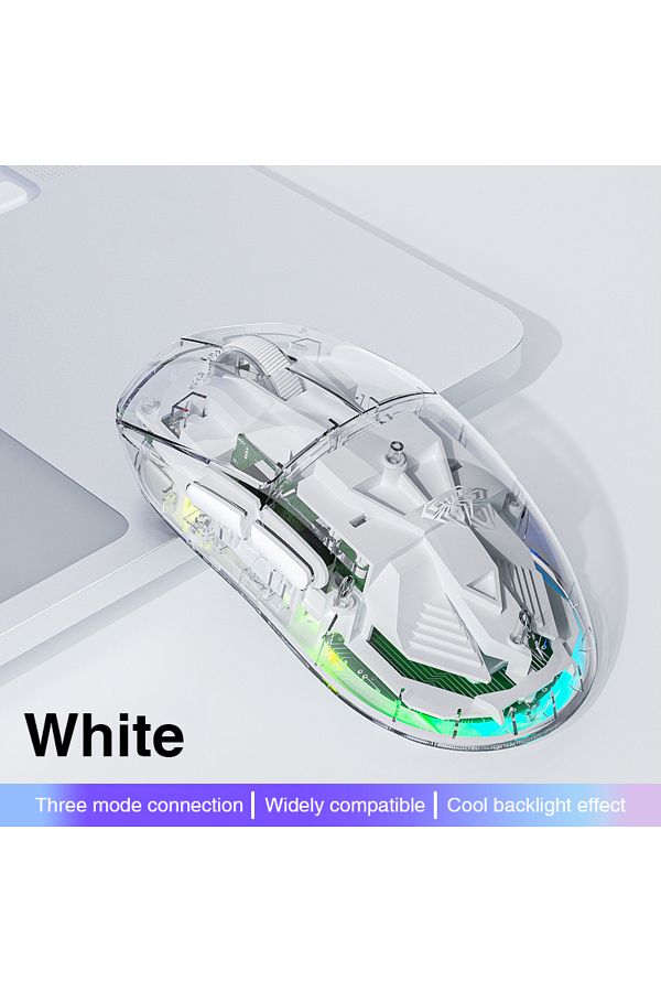 Choice-White AULA SC660 Wireless Mouse Bluetooth Gaming Mouse 10000DPI Optical Sensor Macro Programmable Er 1