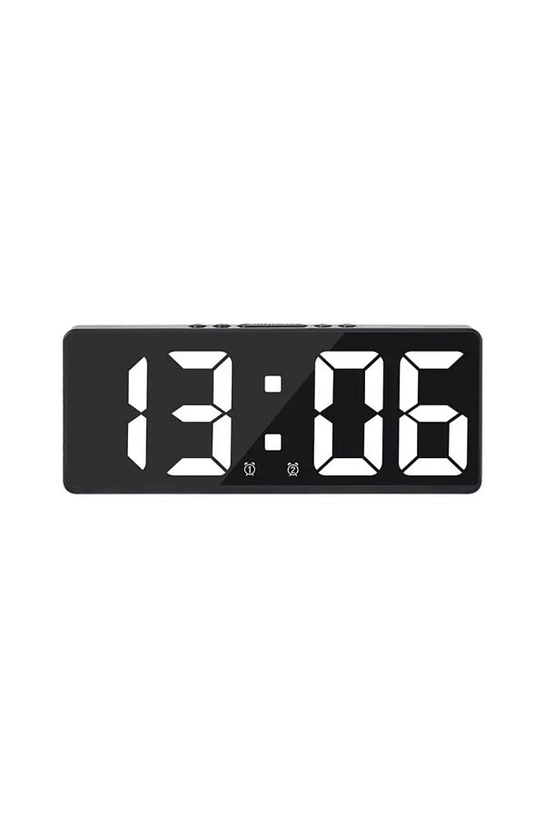 Choice-white Multifunctional LED Number Clock Color Nightlight Temperature Calendar Alarm Large Digital Ele 1
