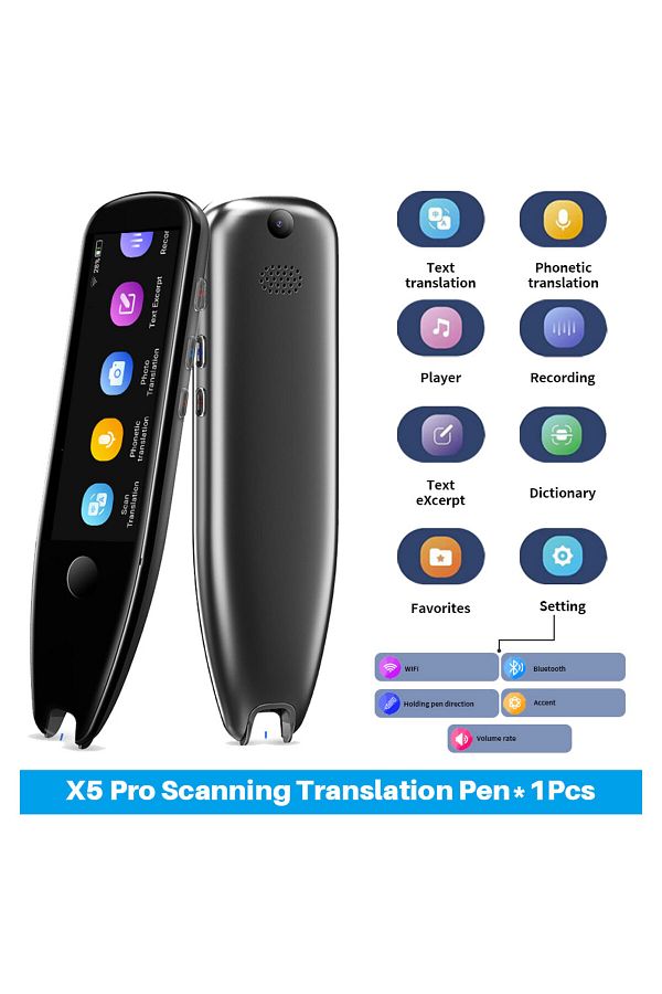 Choice-X5 Pro-1pcs X5 Pro Smart Voice Scan Translator Pen Real-time Multi-function Language Translation Bus 1