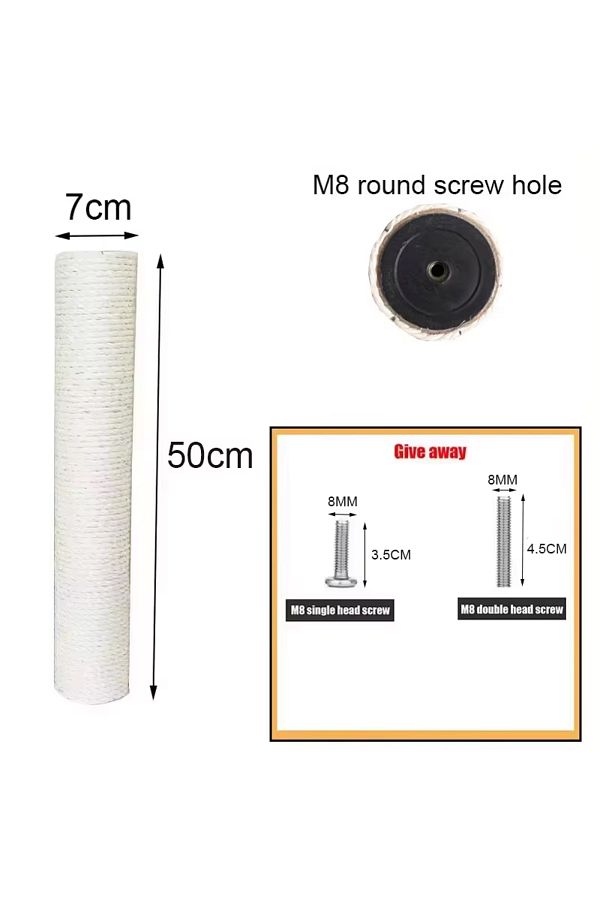 Choice-1 piece 50x7cm Pet Cat Scratching Post for Cat Tree DIY Cat Climbing Frame Replacement Post Kitten T 1