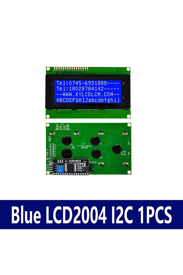Choice-blue i2c 1PCS 1PCS LCD2004+I2C 2004 20x4 2004A blue screen HD44780 Character LCD /w IIC/I2C Serial I 1
