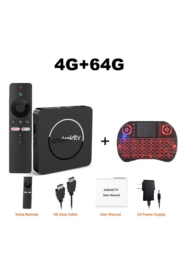 Choice-EU Plug 4G 64G Keyboard Q10 Android14 8K HDR10+ Smart TV Box Allwinner H313 128G Dual Wifi BT5.0 Set 1