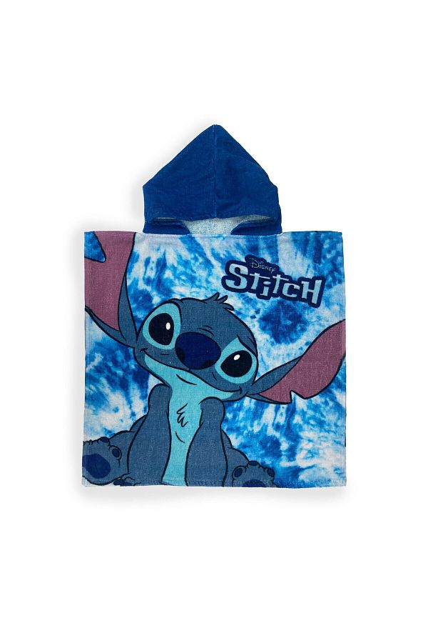 Stitch-Prosop poncho pentru copii, 100% bumbac, 50x100 cm, multicolor, Stitch 1