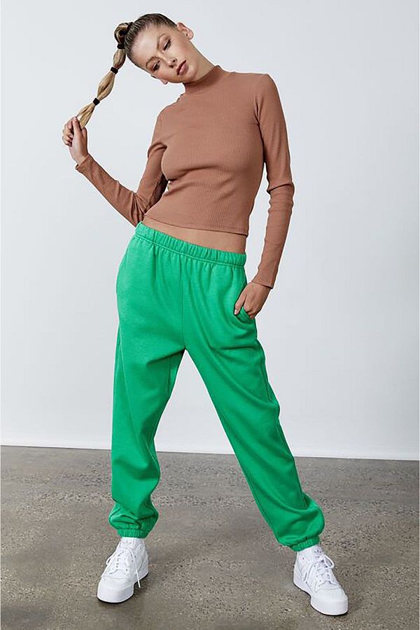 Madmext-Grüne Oversize-Jogginghose mit elastischem Bund für Damen MG1235 1