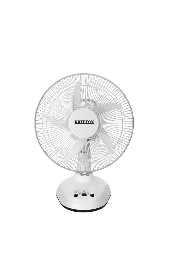 KRYPTON-12'' Table Fan with LED | 2-Speed | Oscillating/Static Modes | Portable Desk Fan for Home/Office 1