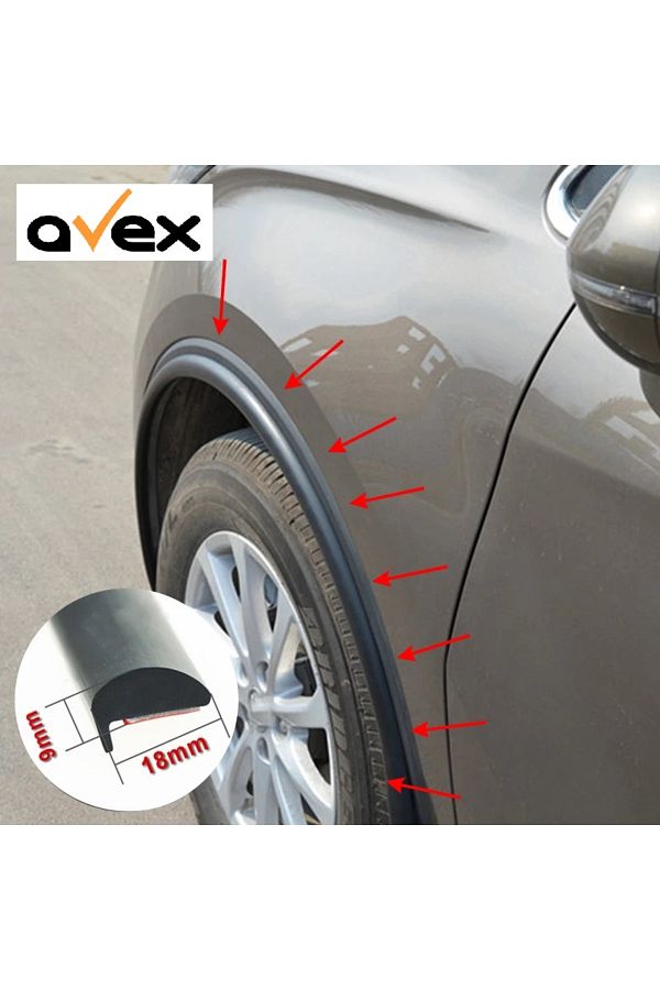 Avex-Set of 4 rubber fender protectors, black 1