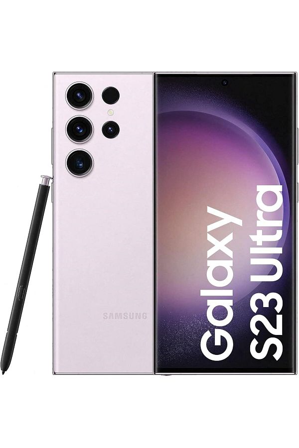 Samsung-هاتف جالاكسي S23 ألترا، ذاكرة وصول عشوائي (RAM) سعة 12 جيجابايت وذاكرة تخزين سعة 512 جيجابايت، لون لافندر، إصدار عالمي، يدعم تقنية الجيل الخامس، بشريحتي اتصال. 1