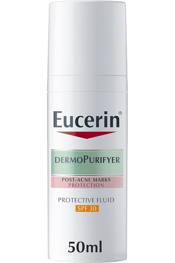 Eucerin-سائل ديرموبوريفاير للتحكم في الزيوت لحماية الوجه من علامات ما بعد حب الشباب، وحماية من الأشعة فوق البنفسجية الطويلة والمتوسطة 1