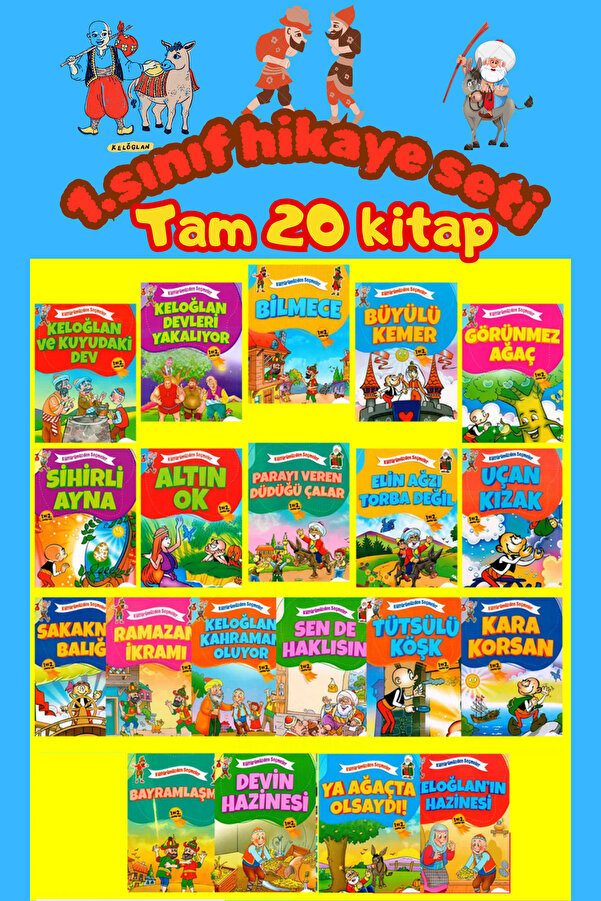 GÖNÜL YAYINCILIK 1.sınıfların Severek Okuyacağı Renkli Eğlenceli Hikaye Kitabı Seti